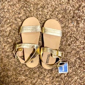 Michael Kors gold sandals. Size 5